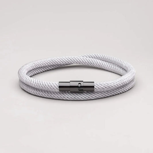 Minimalist Gray Rope Bracelet Wave
