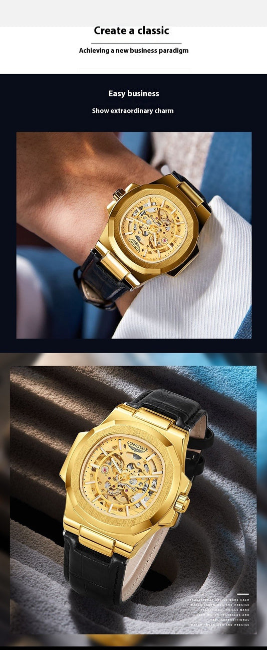 BARREL-SHAPED MECHANICAL MEN’S WATCH