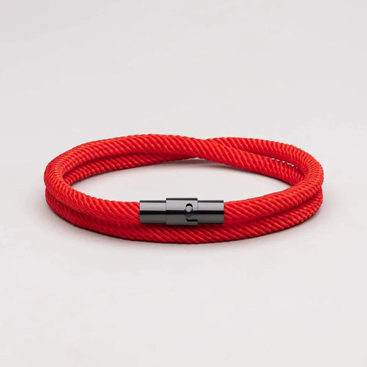 Minimalist Red Rope Bracelet Wave