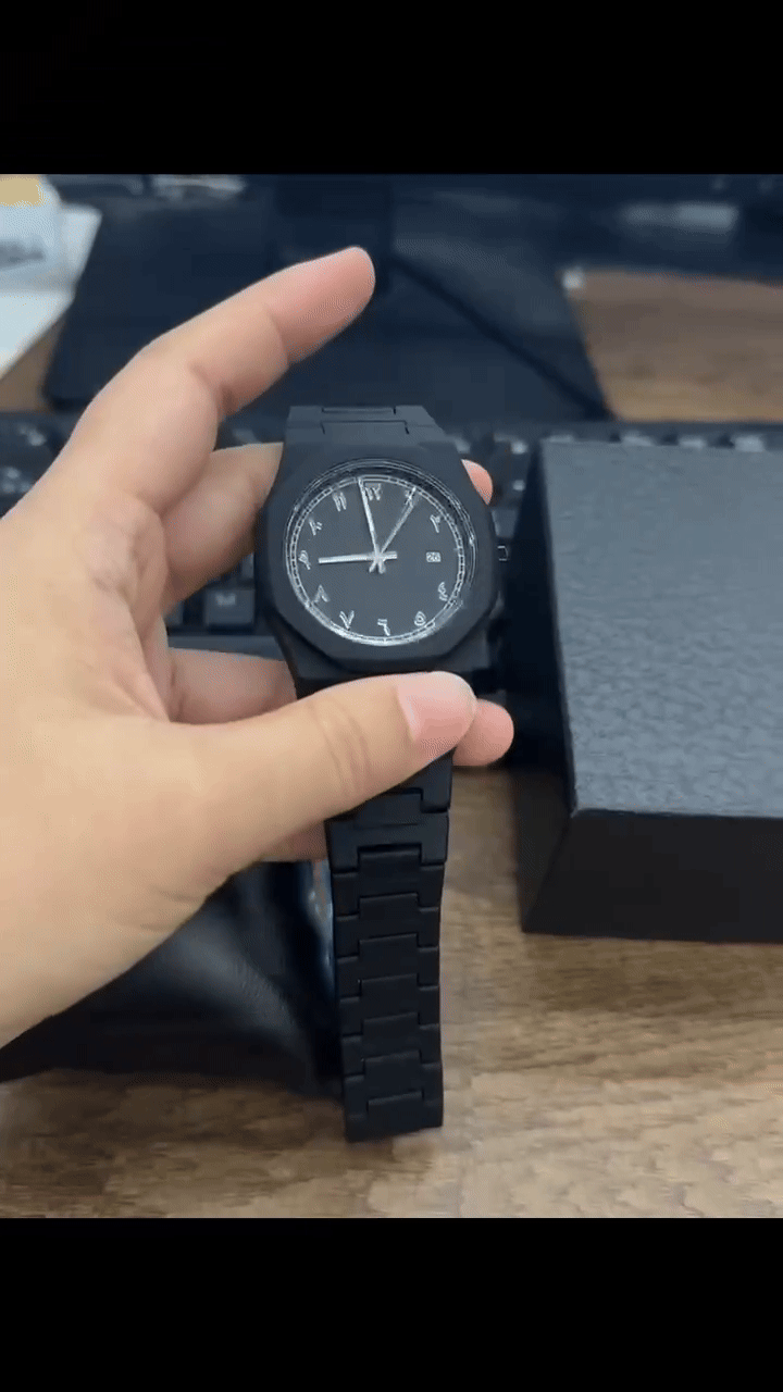 STAINLESS STEEL ARABIC DIAL MEN’S WATCH