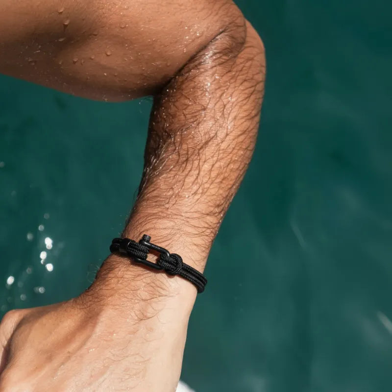 Black Rope Bracelet Malibu
